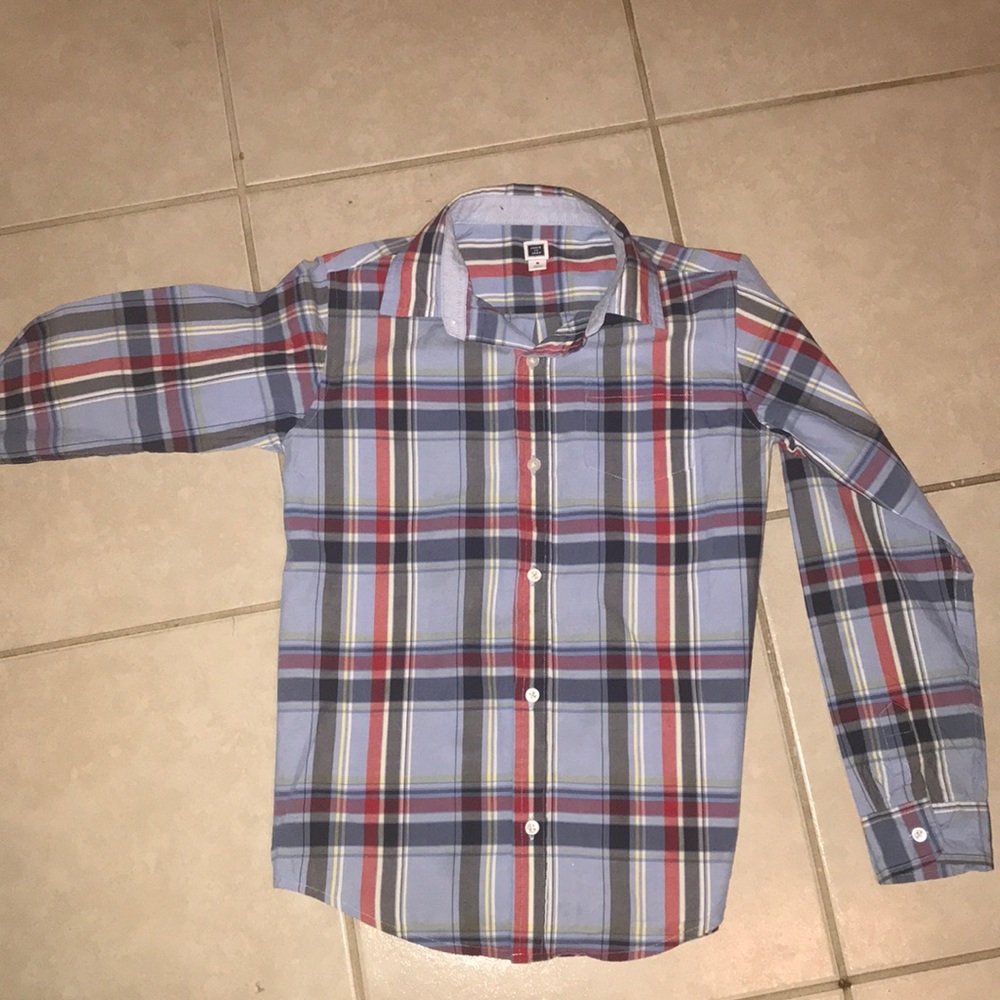 Janie and Jack Plaid Button down shirt